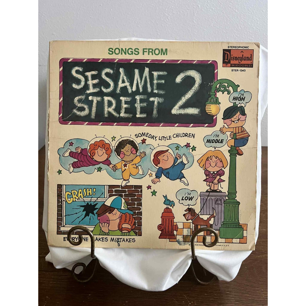 Walt Disney Productions Songs from Sesame Street 2 Vinyl Record 12” VG+ KIDS *